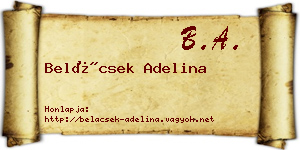 Belácsek Adelina névjegykártya